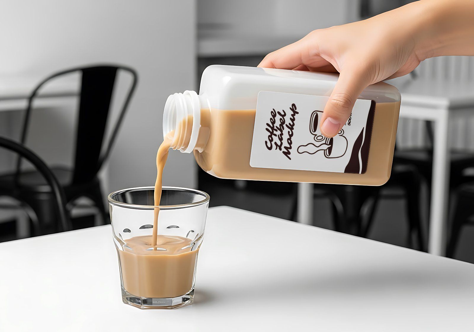 Premium Branding Brown Coffee Cafe Mockup