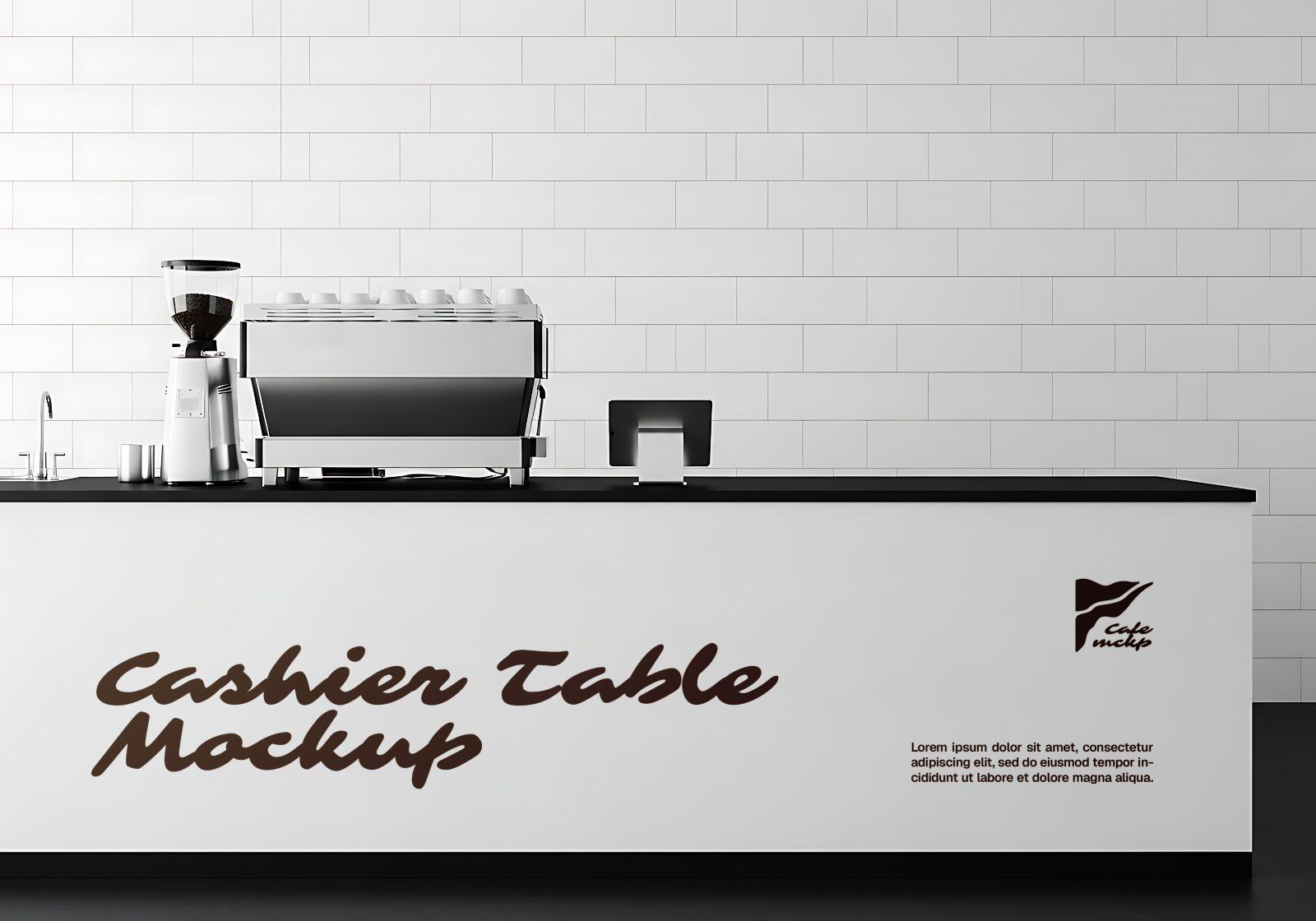 Premium Branding Brown Coffee Cafe Mockup