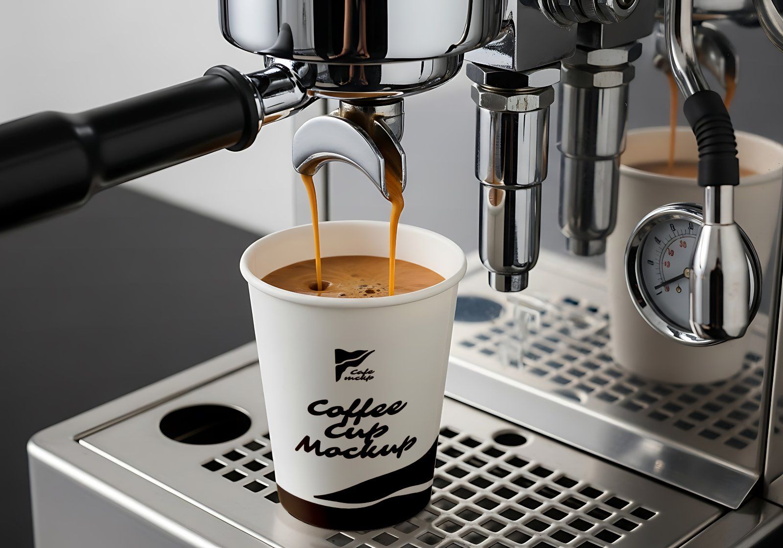 Premium Branding Brown Coffee Cafe Mockup