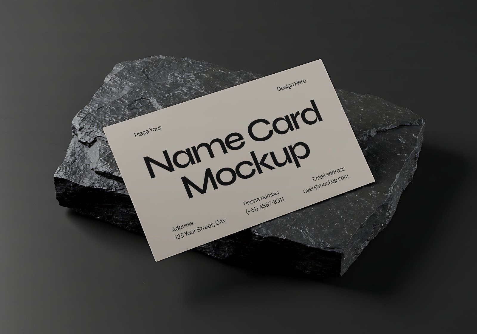 Premium Stone Branding Mockup Bundle