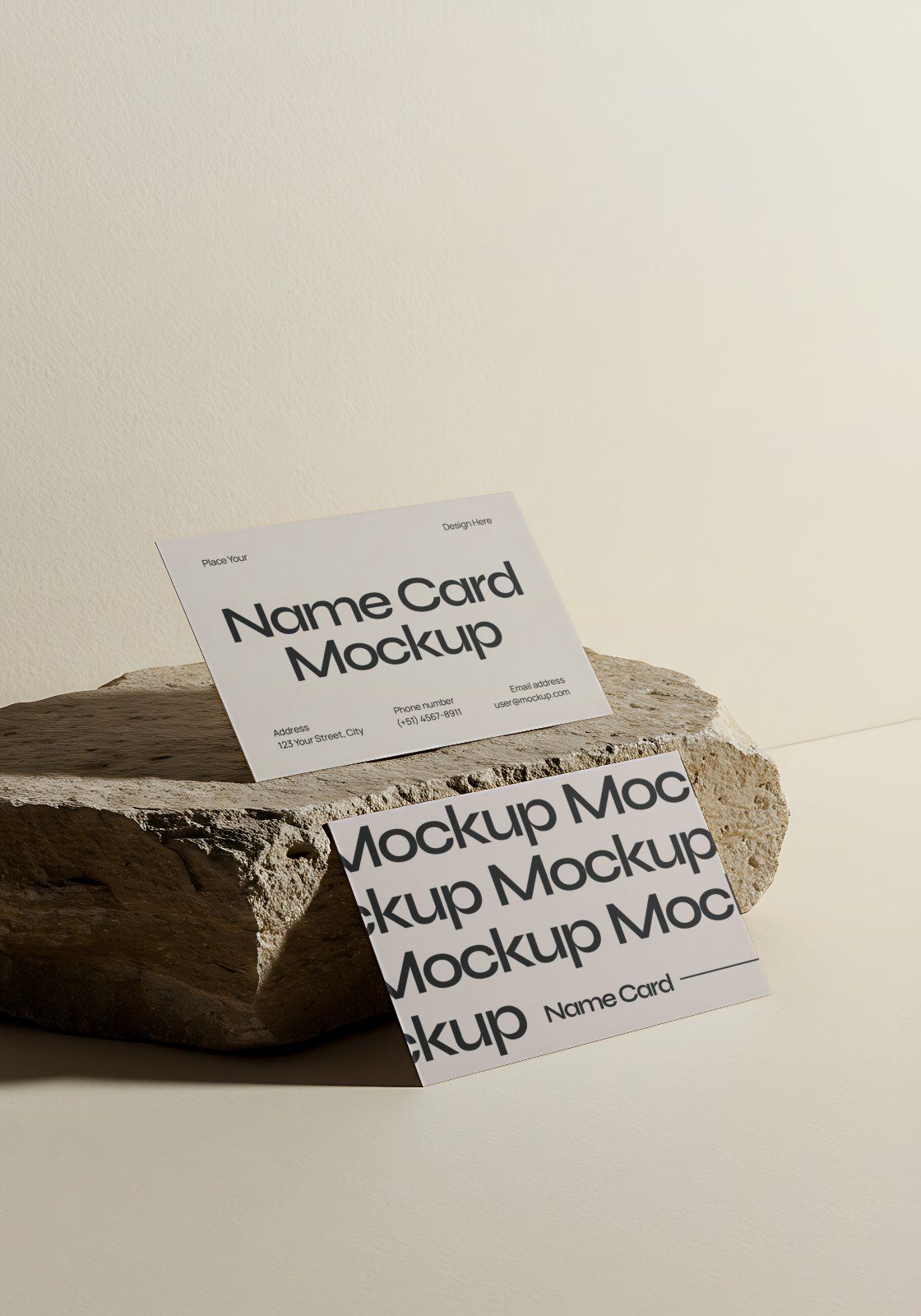 Premium Stone Branding Mockup Bundle