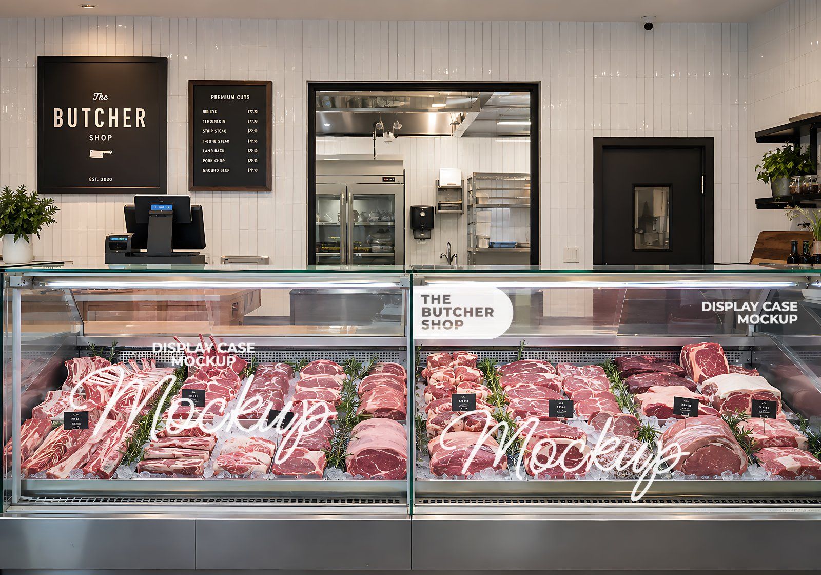 Premium Branding Steak Store Mockup