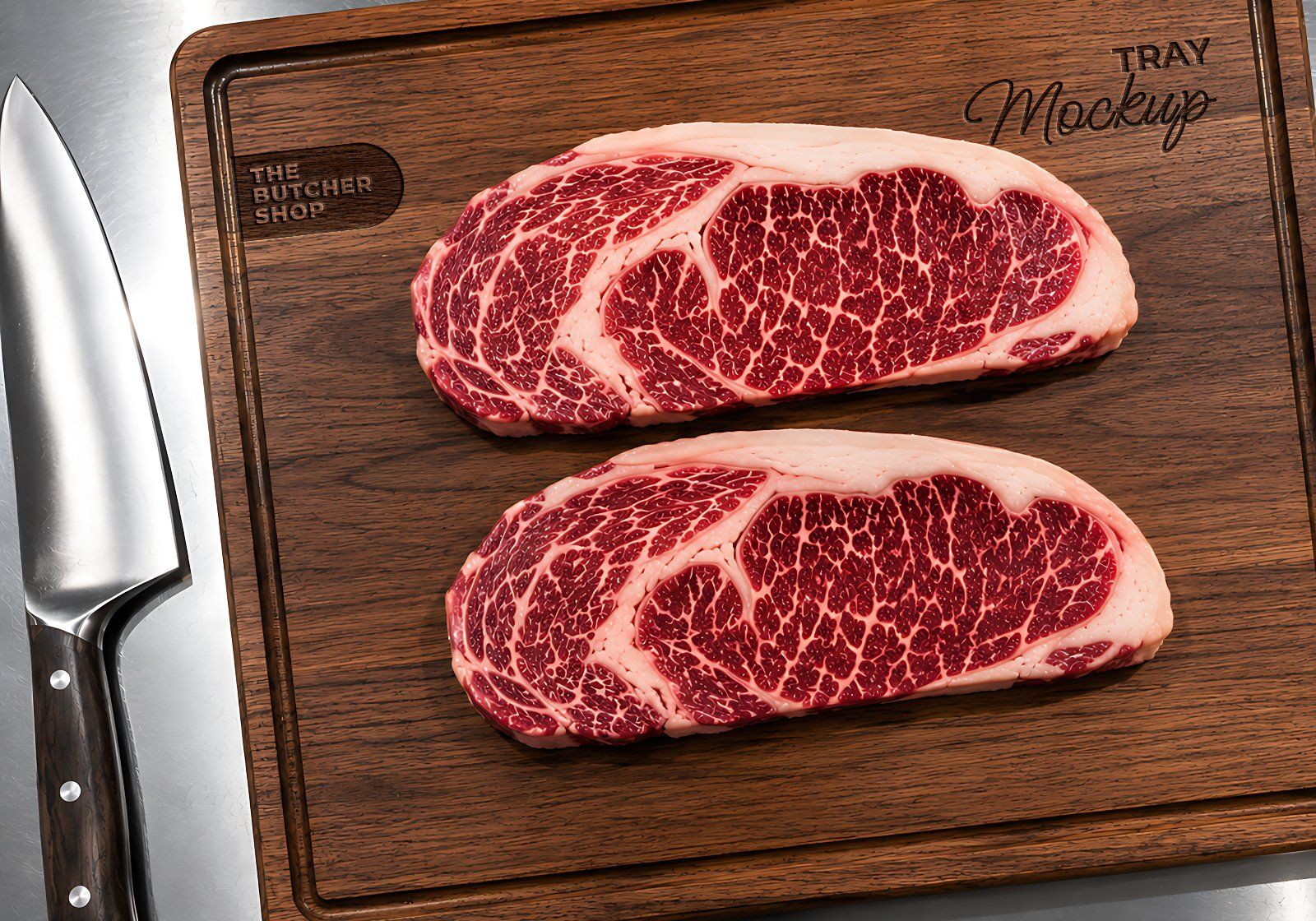 Premium Branding Steak Store Mockup