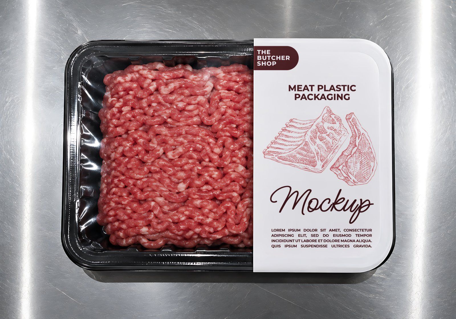 Premium Branding Steak Store Mockup