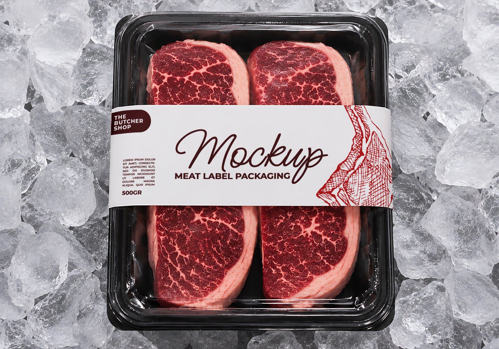 Premium Branding Steak Store Mockup