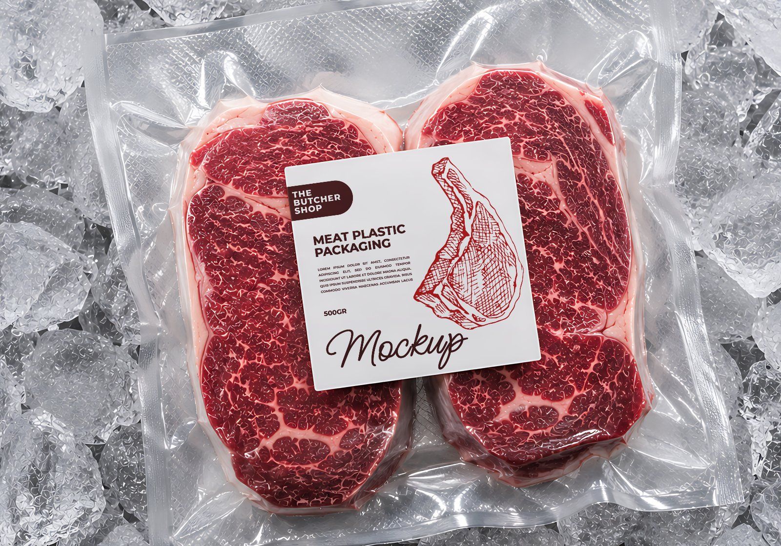 Premium Branding Steak Store Mockup