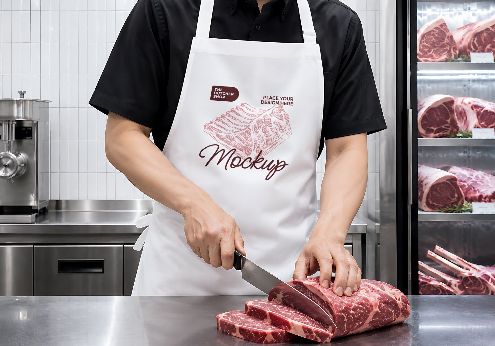 Premium Branding Steak Store Mockup