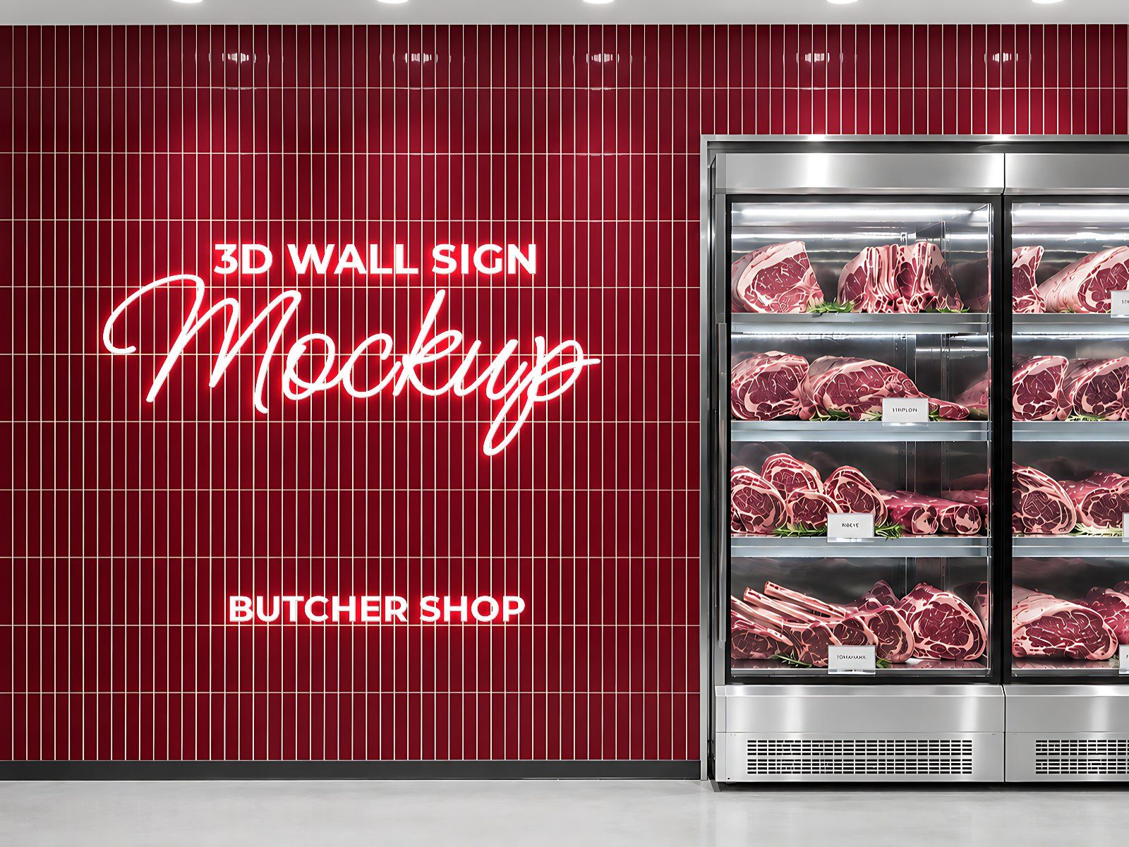 Premium Branding Steak Store Mockup