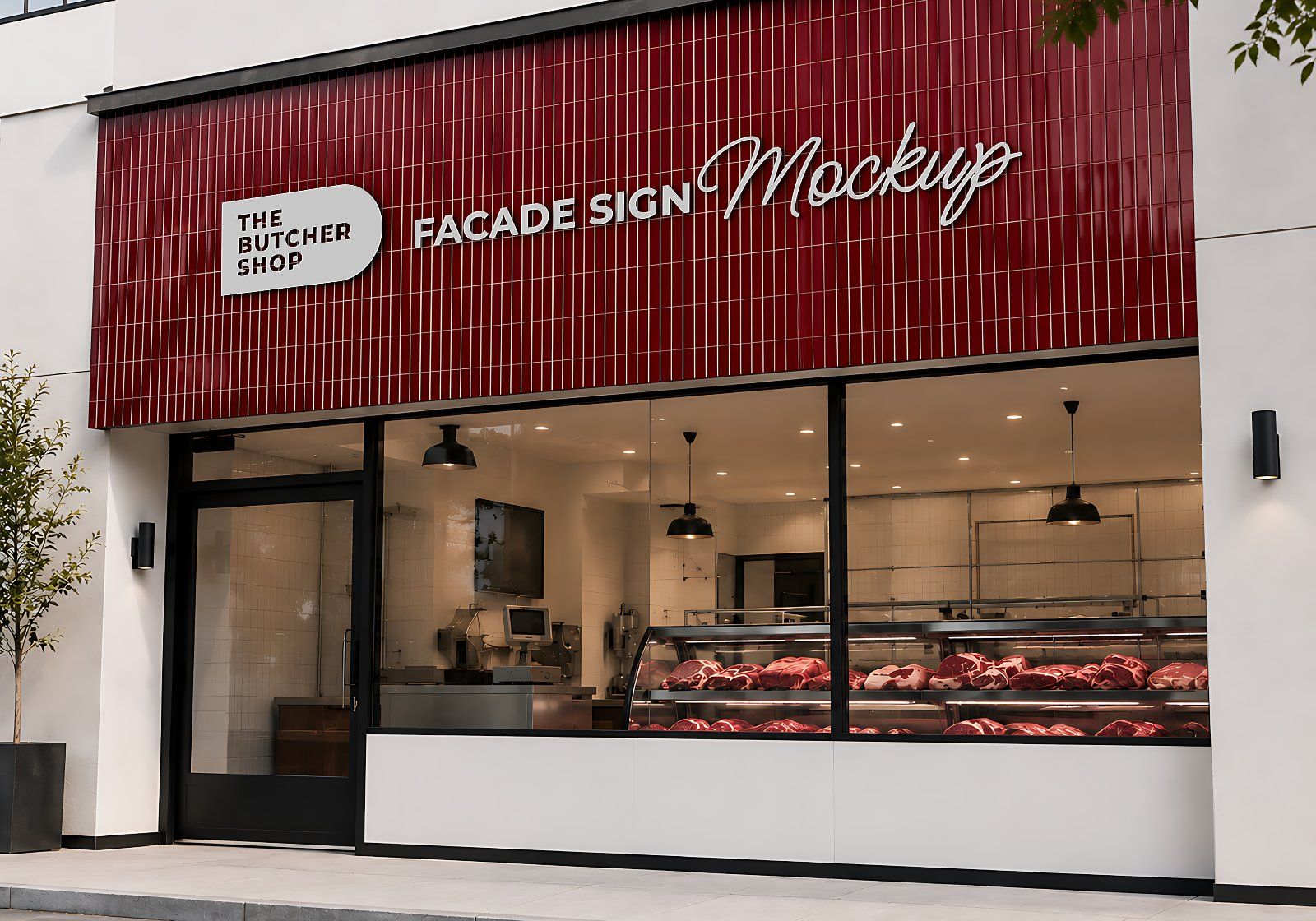 Premium Branding Steak Store Mockup