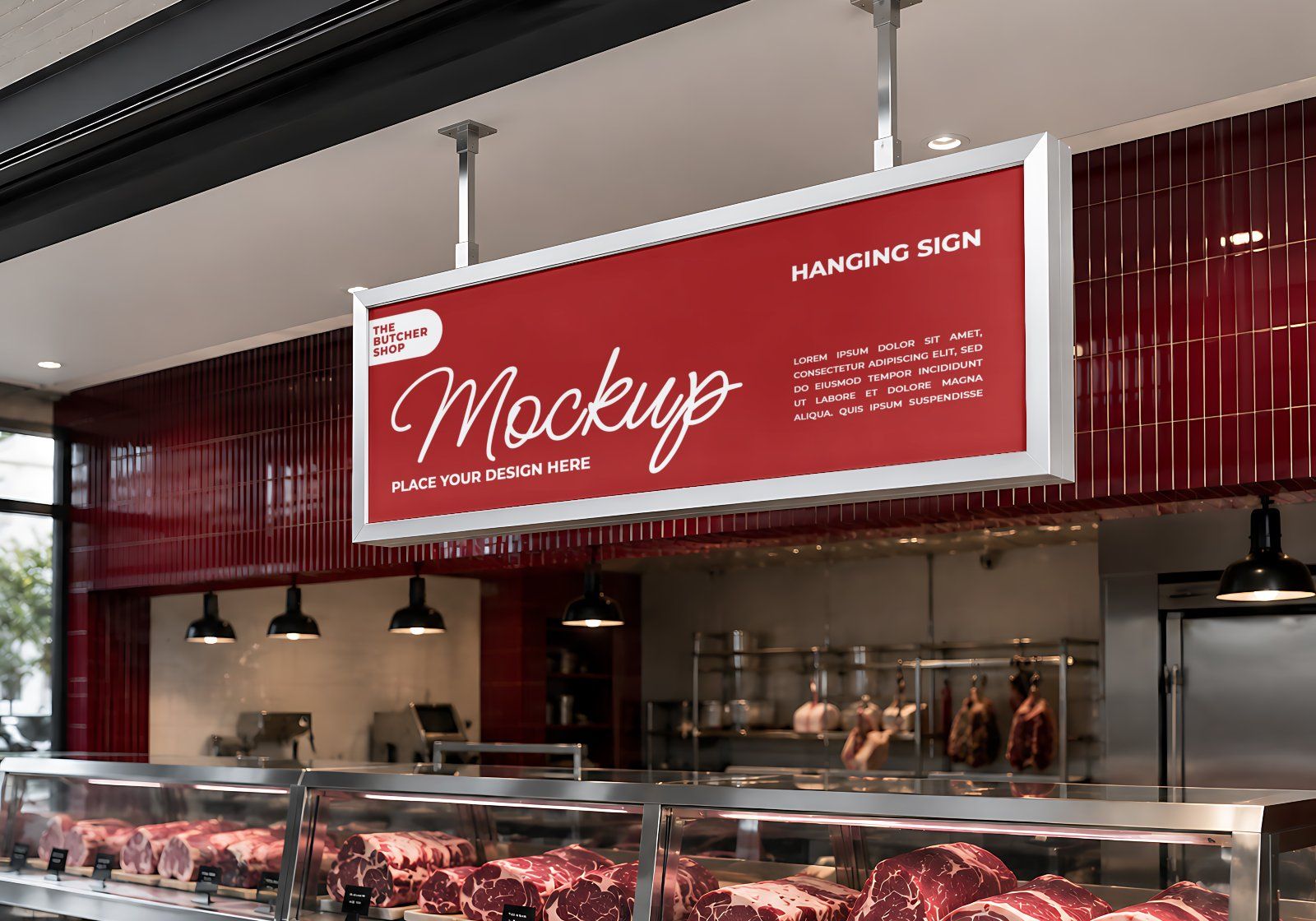 Premium Branding Steak Store Mockup