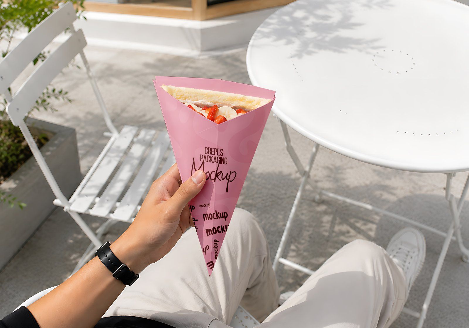 Premium Branding Pink Crepes Store Mockup — image 2