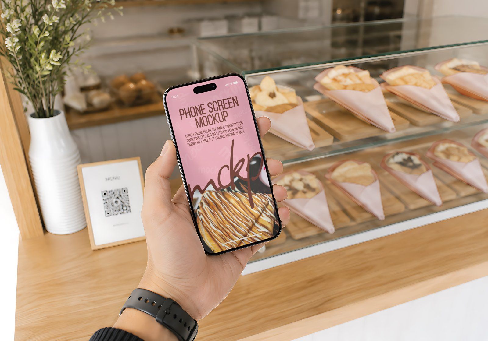 Premium Branding Pink Crepes Store Mockup — image 8