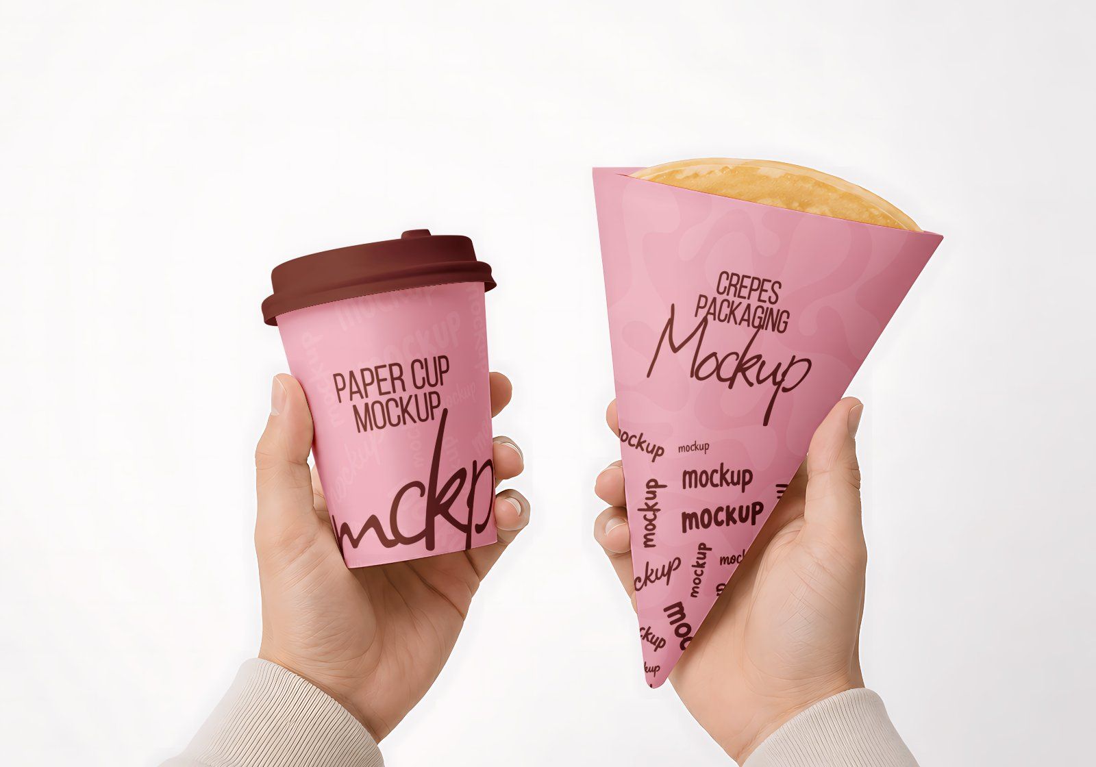 Premium Branding Pink Crepes Store Mockup — image 9