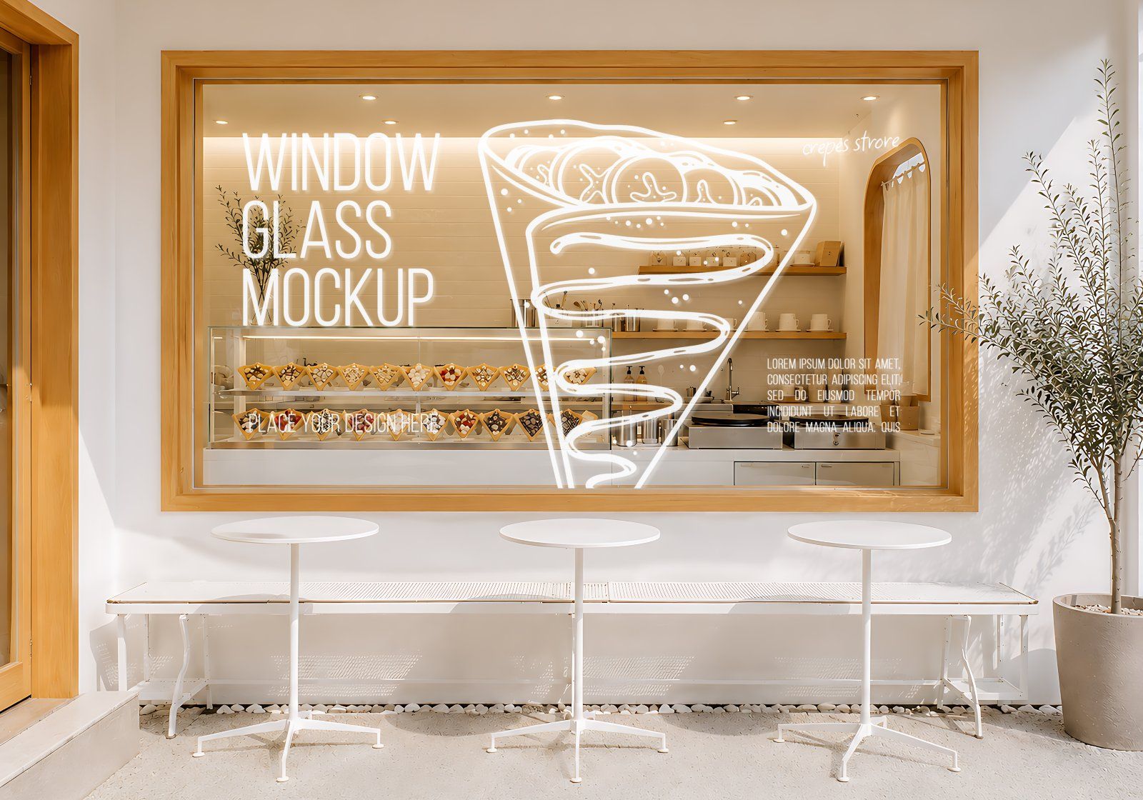 Premium Branding Pink Crepes Store Mockup — image 14
