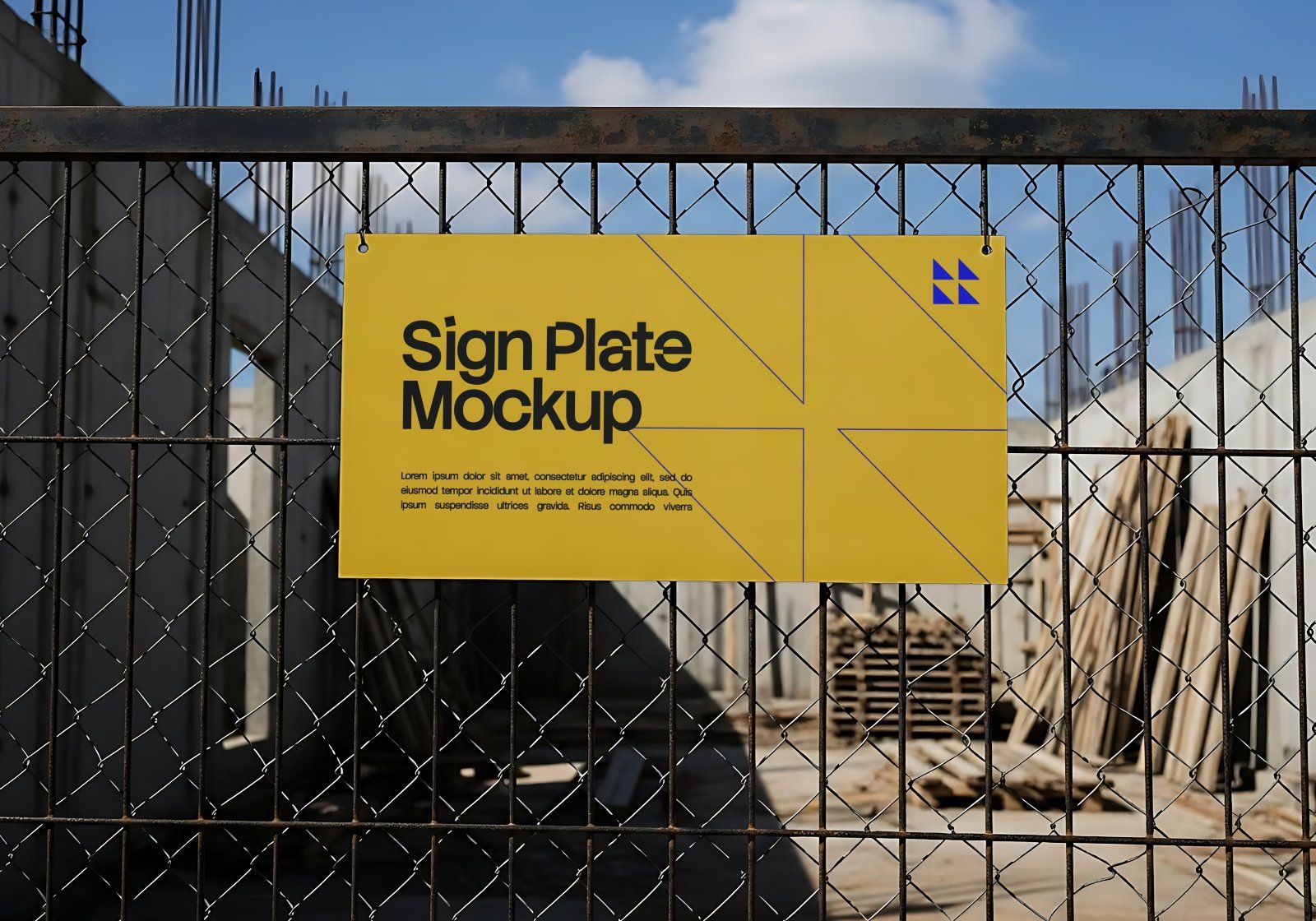 Premium Branding Project Construction Mockup