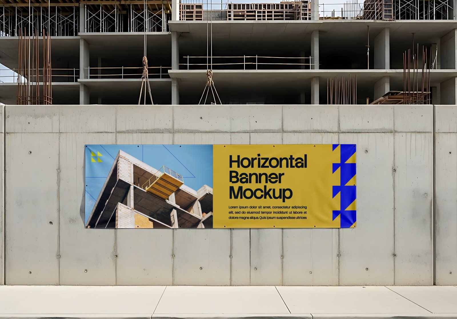 Premium Branding Project Construction Mockup