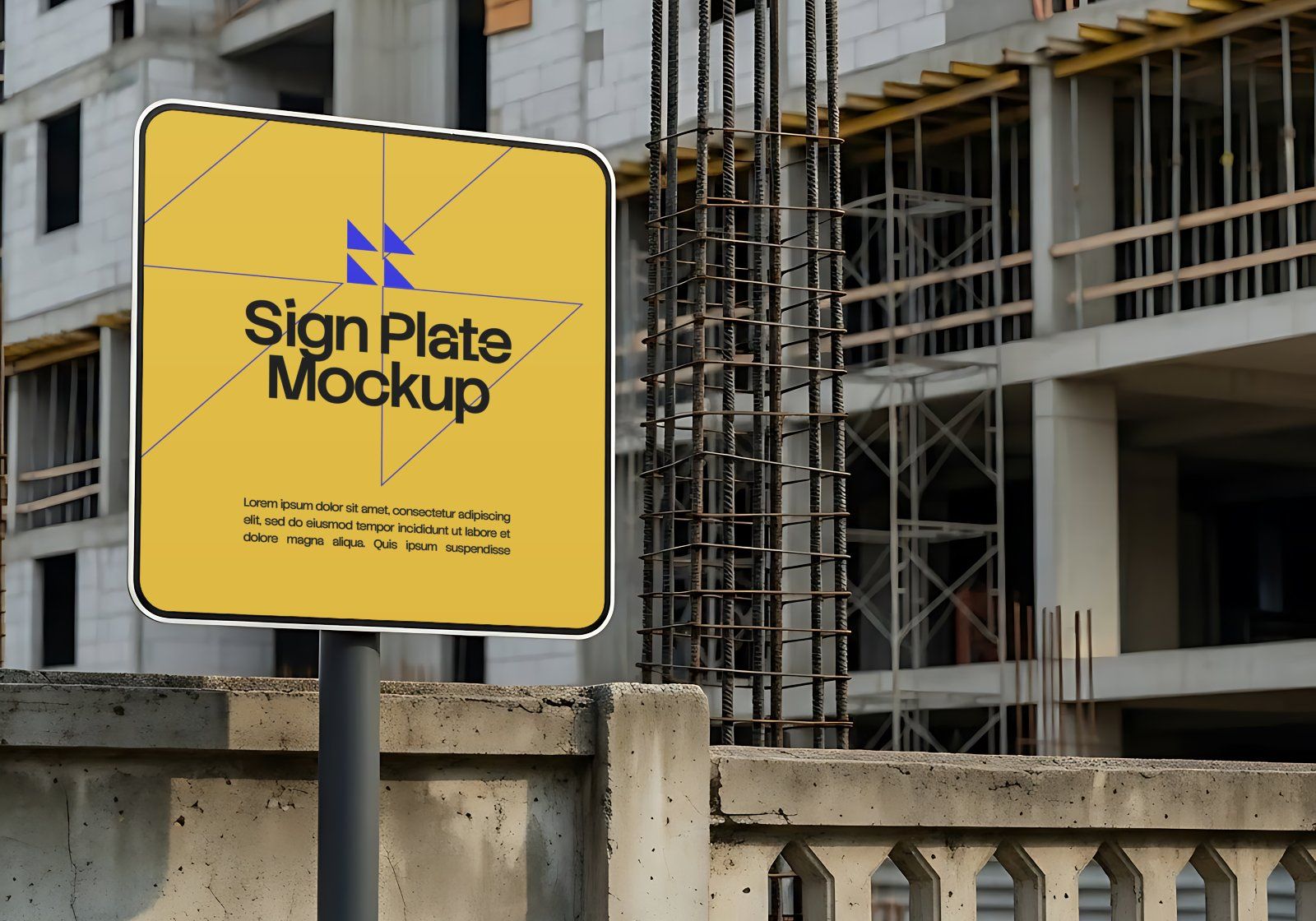 Premium Branding Project Construction Mockup