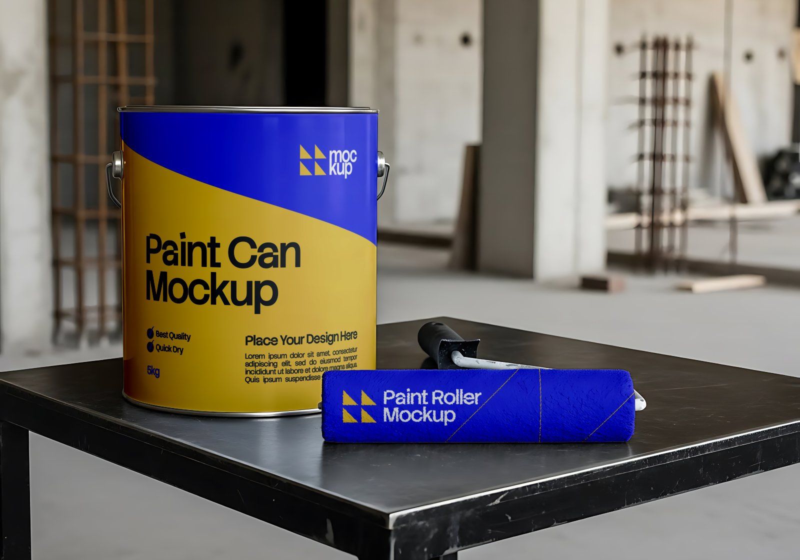 Premium Branding Project Construction Mockup