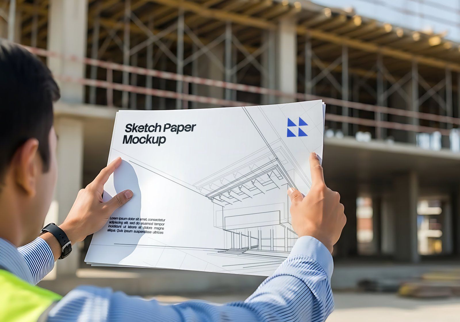 Premium Branding Project Construction Mockup