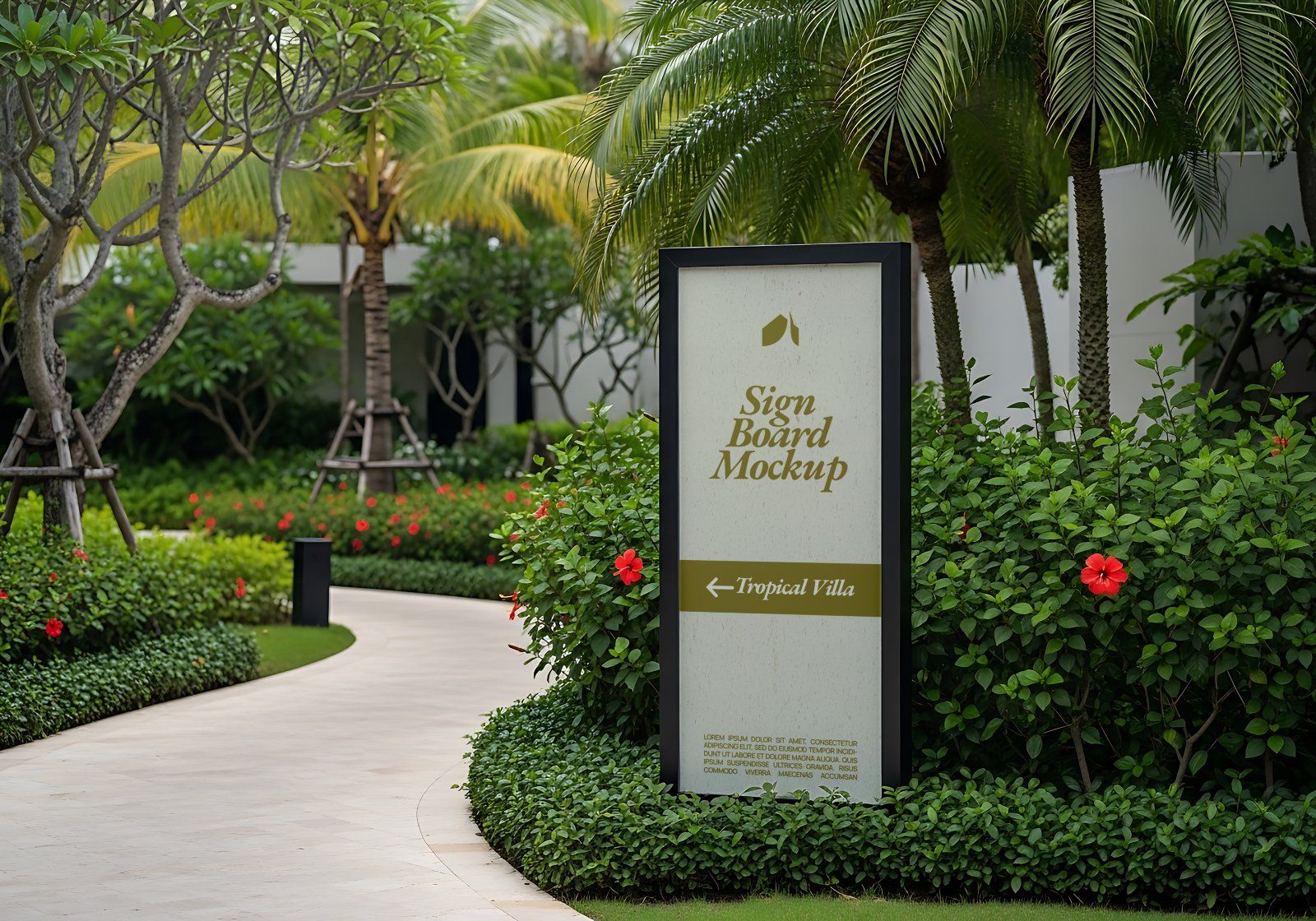 Premium Branding Items in Resort Mockup