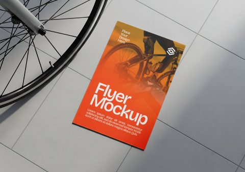 Cycling Flyer Mockup – Realistic PSD Template for Sports & Event Promotion