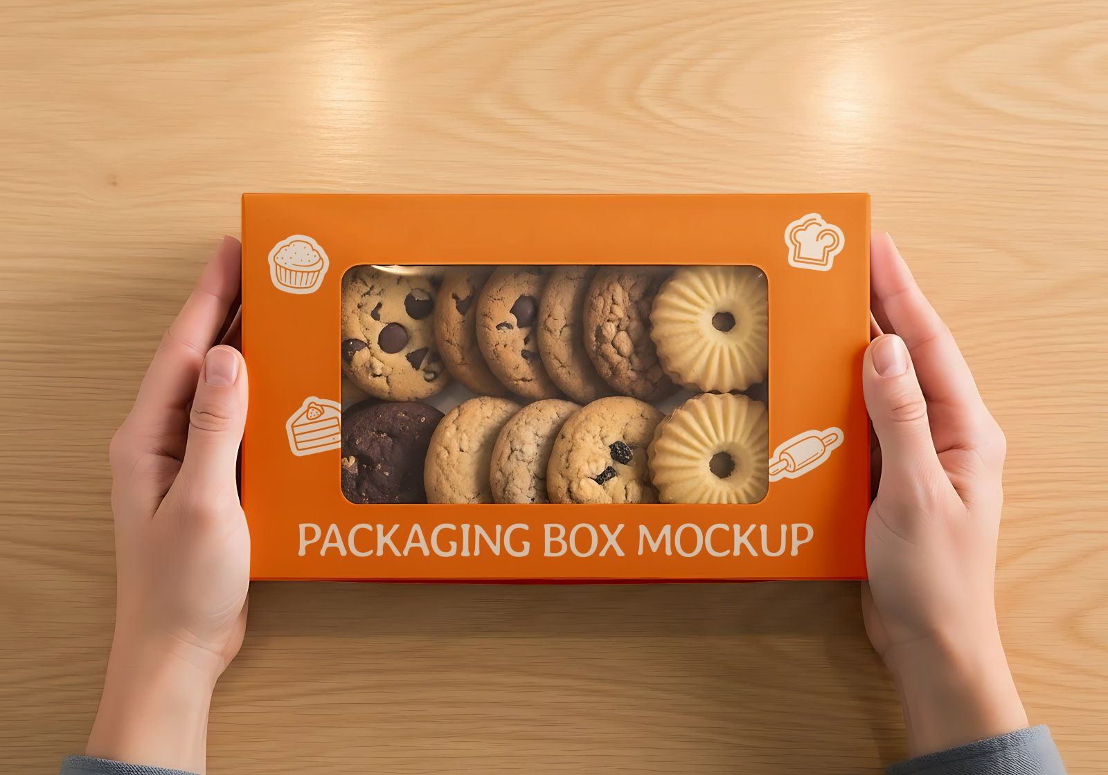 Premium Branding Orange Bakery Store Mockup