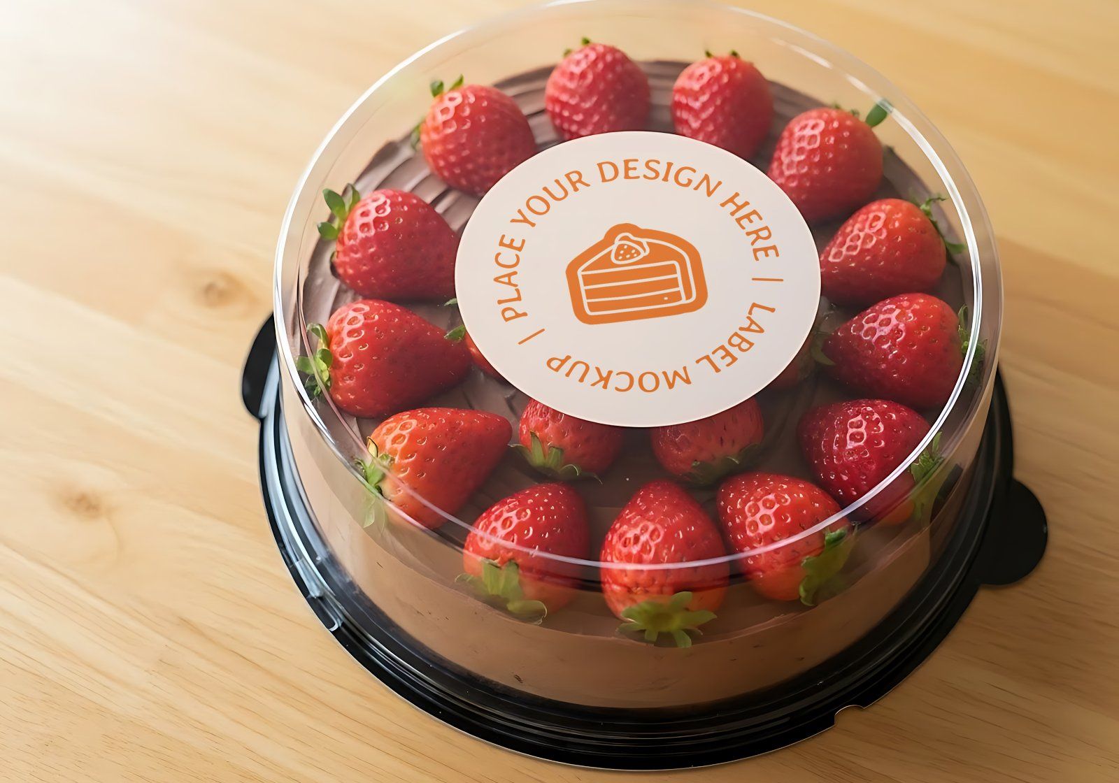 Premium Branding Orange Bakery Store Mockup