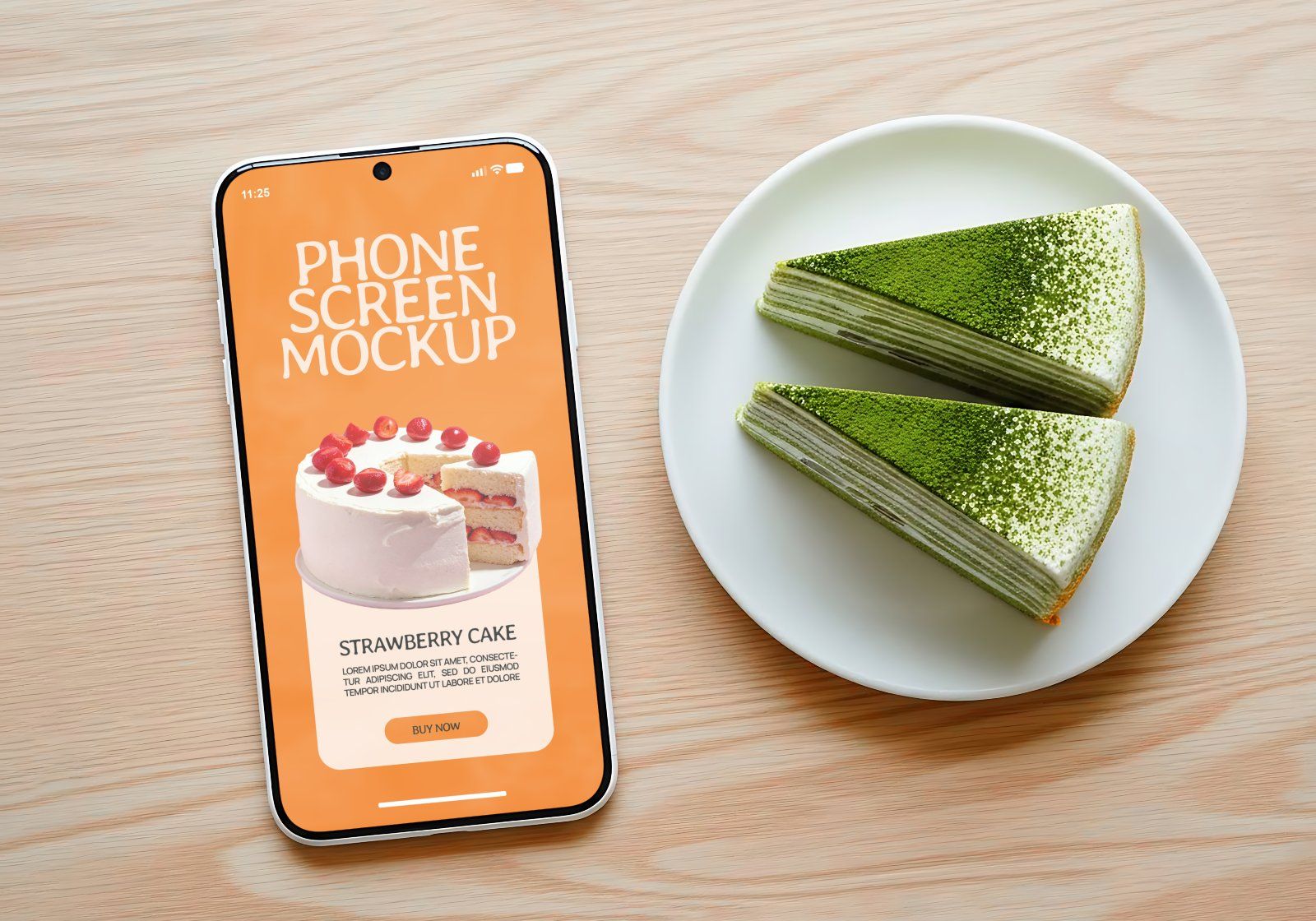 Premium Branding Orange Bakery Store Mockup