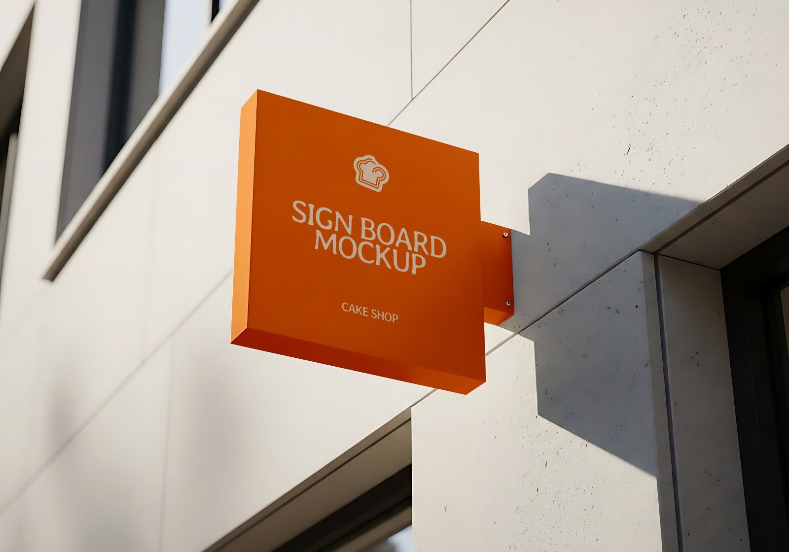 Premium Branding Orange Bakery Store Mockup