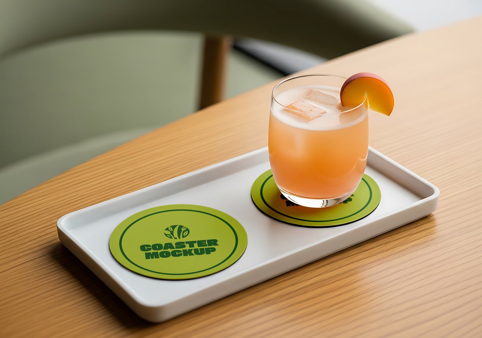 Premium Branding Green Restaurant Mockup