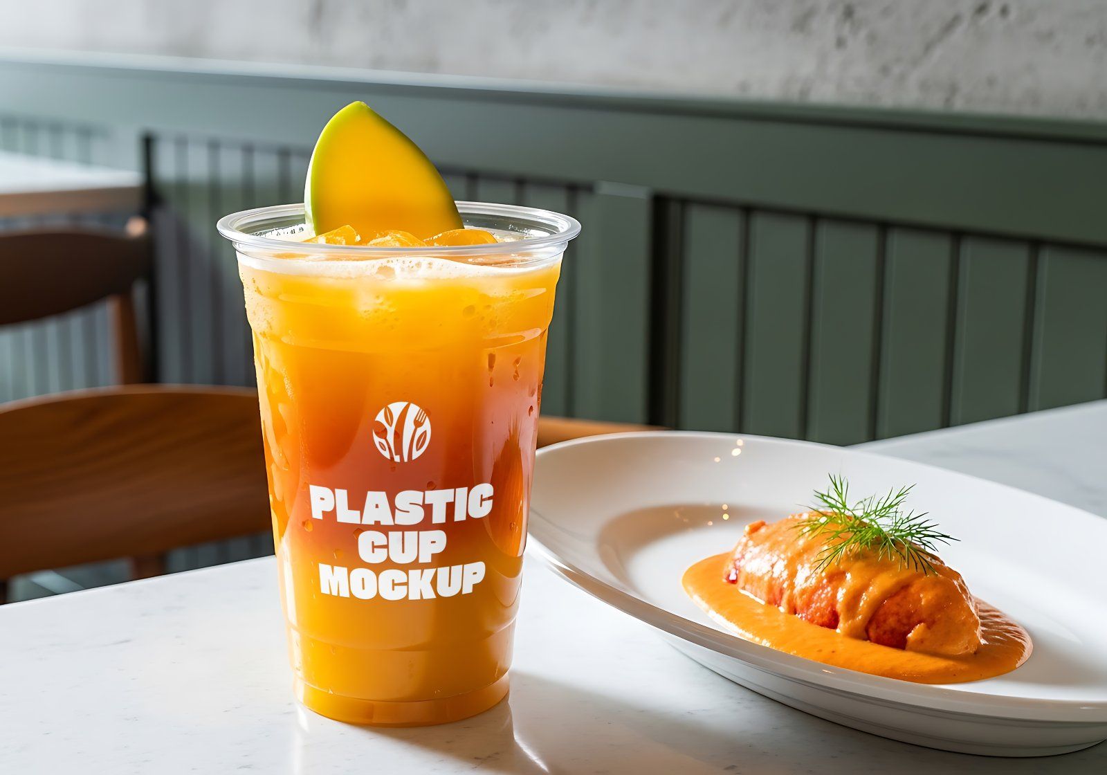 Premium Branding Green Restaurant Mockup