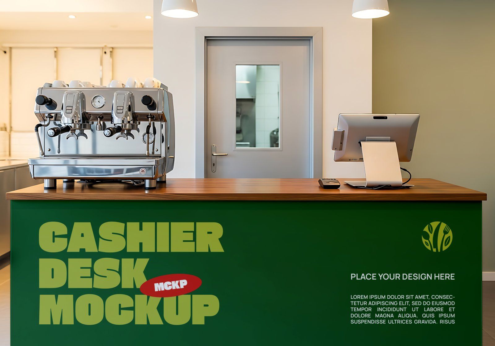 Premium Branding Green Restaurant Mockup