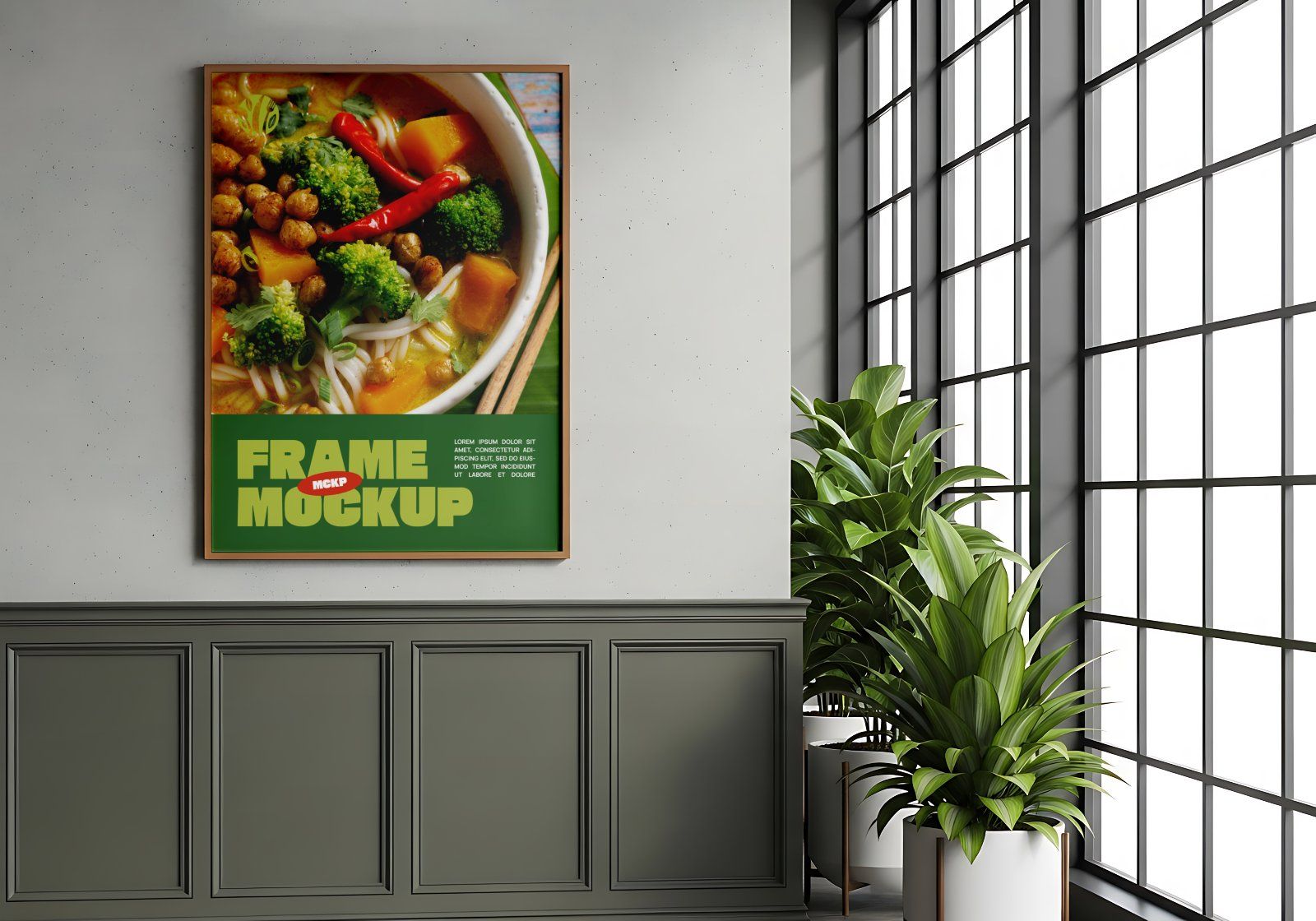 Premium Branding Green Restaurant Mockup