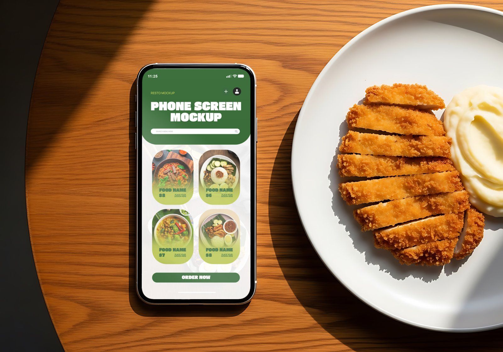 Premium Branding Green Restaurant Mockup