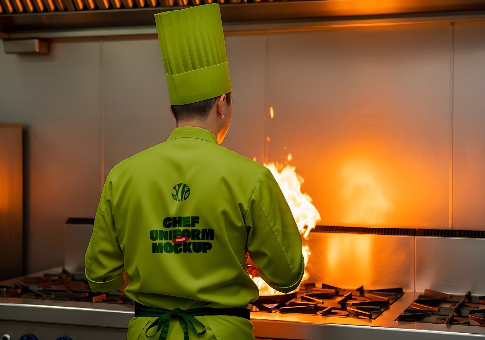 Premium Branding Green Restaurant Mockup