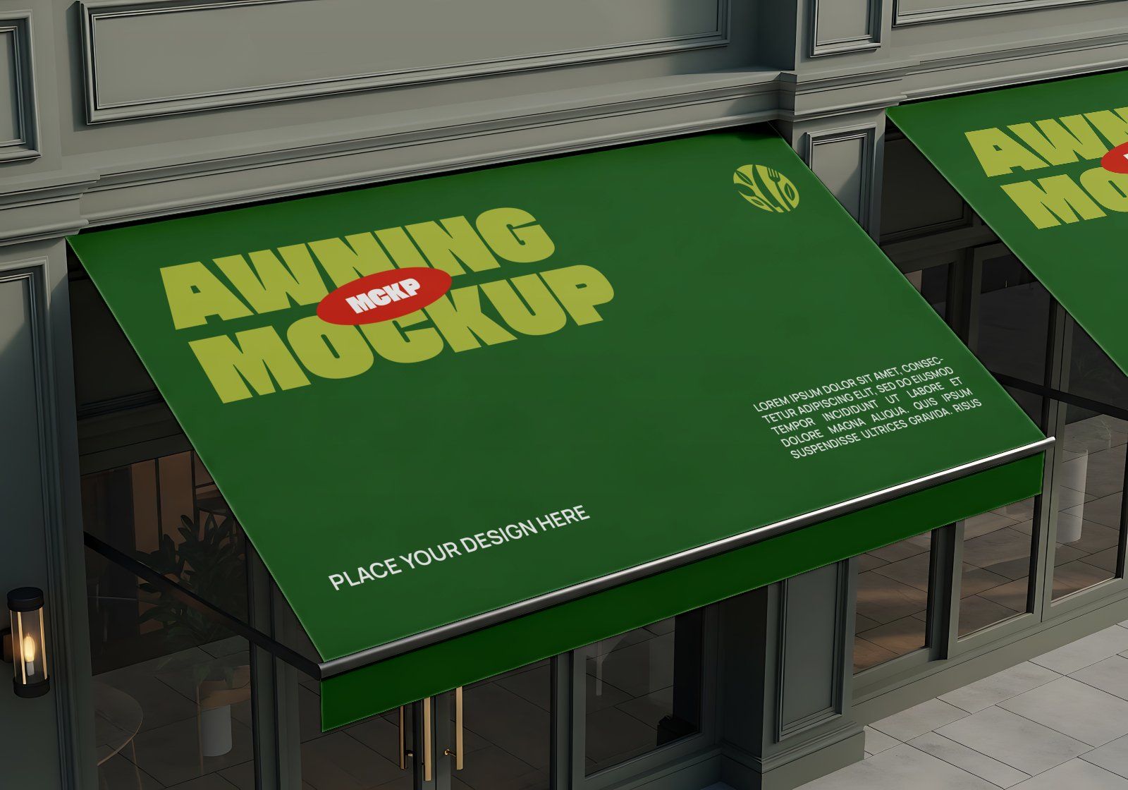 Premium Branding Green Restaurant Mockup