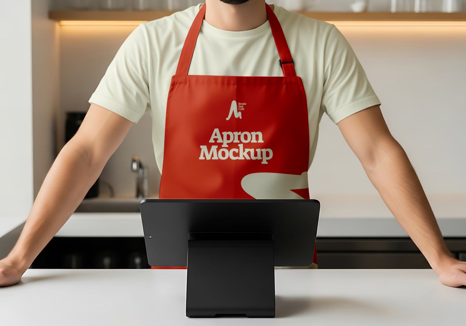 Breakfast Café Mockup Bundle PSD – Menu, Packaging, Apron & Coffee Branding Scene