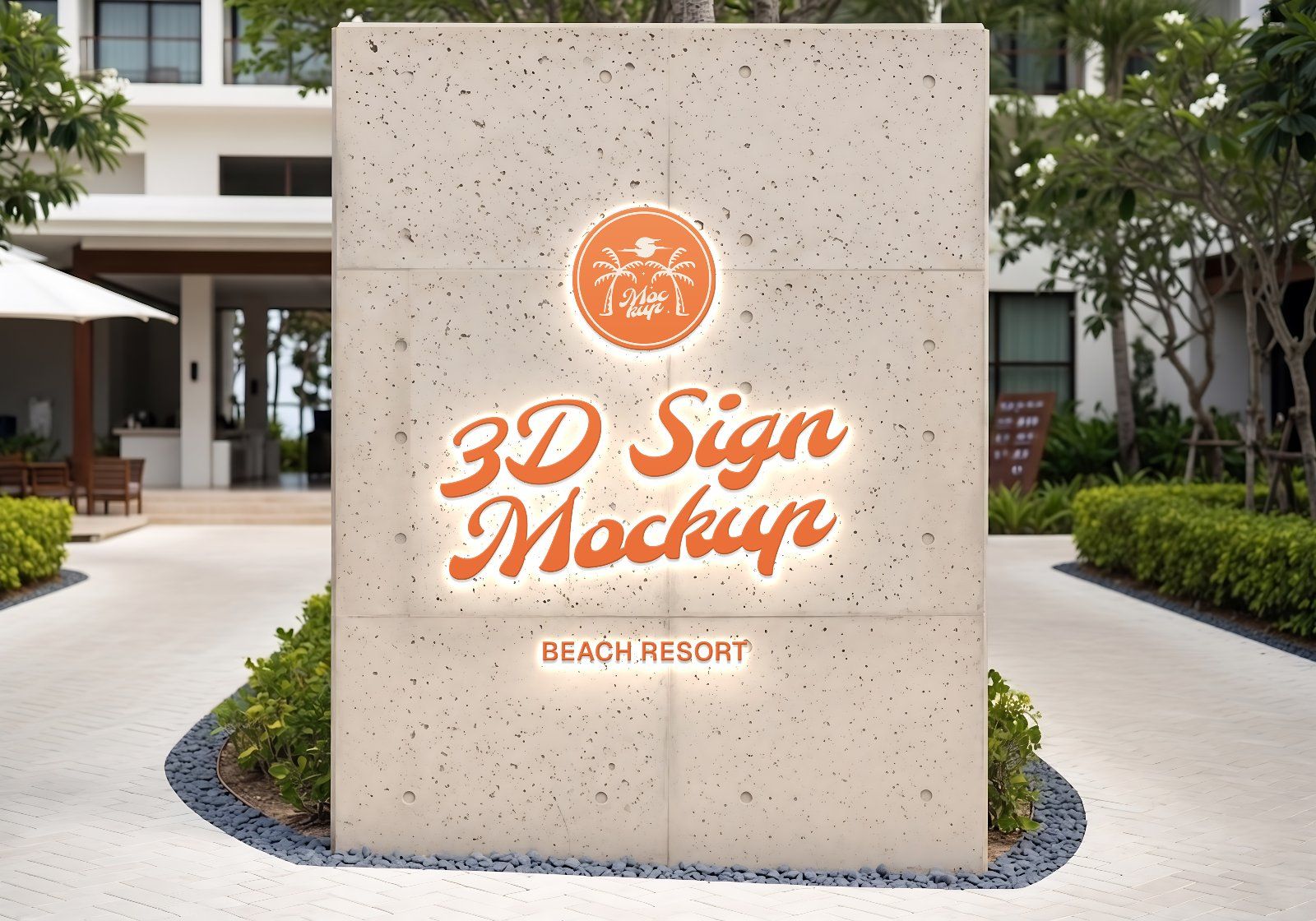 Premium Branding Beach Resort Mockup