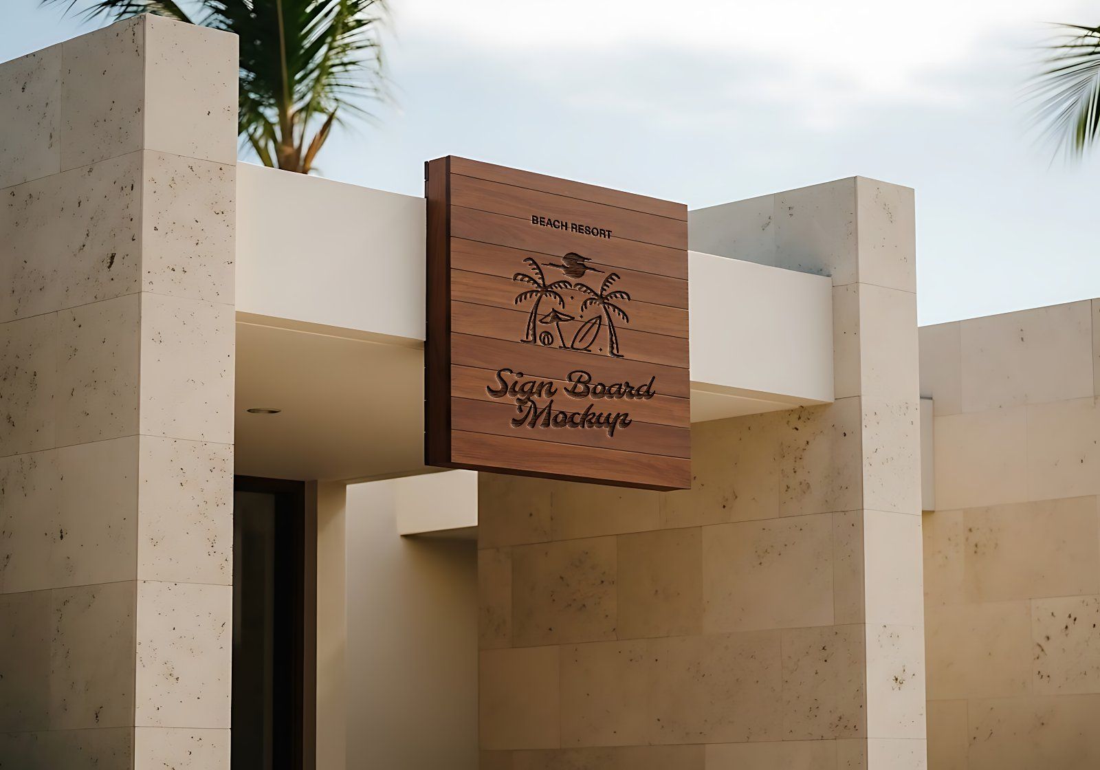 Premium Branding Beach Resort Mockup