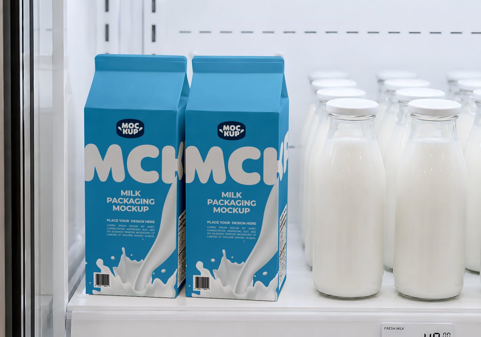 Premium Branding Milk Store Mockup