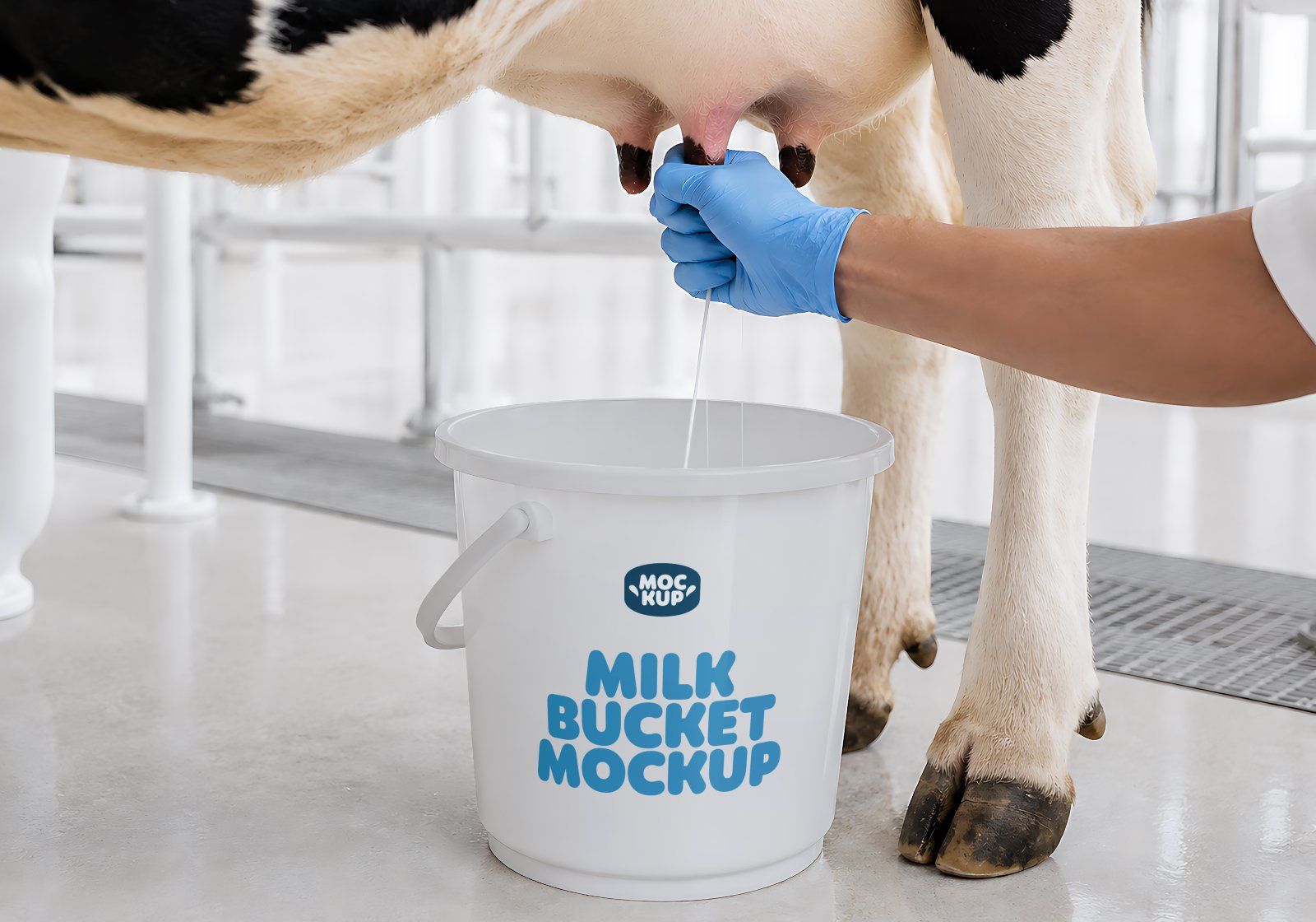 Premium Branding Milk Store Mockup