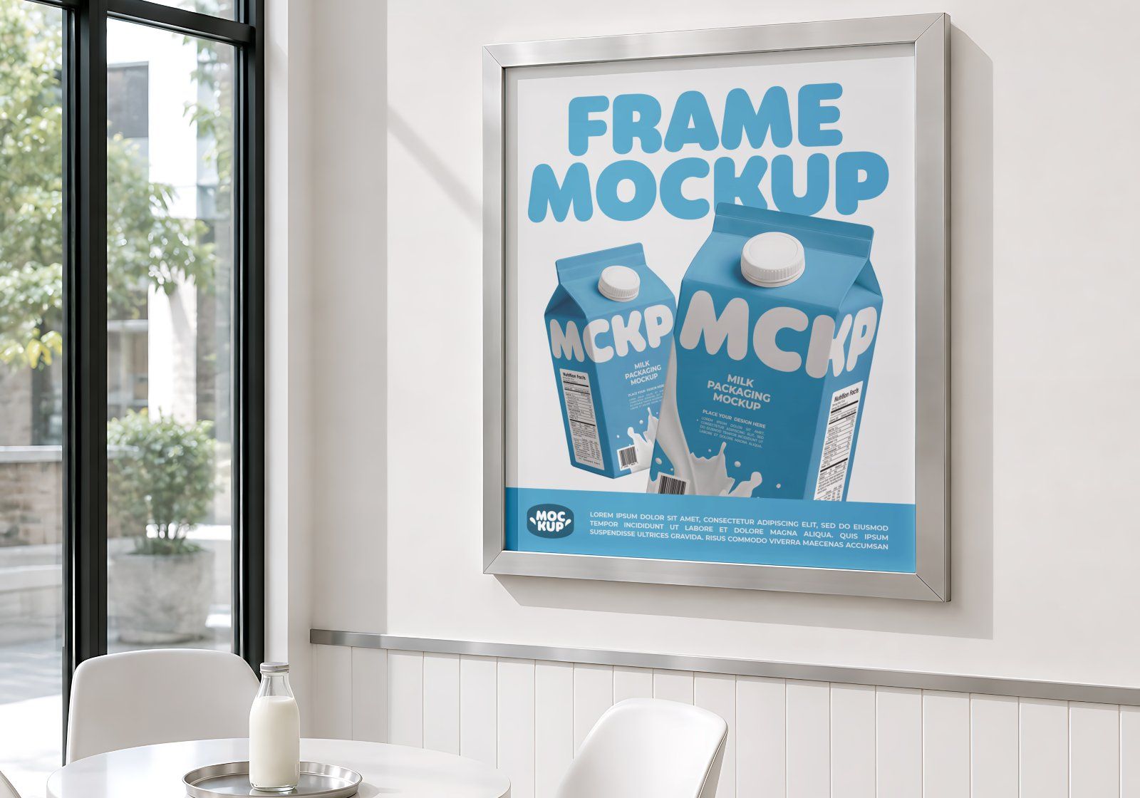Premium Branding Milk Store Mockup
