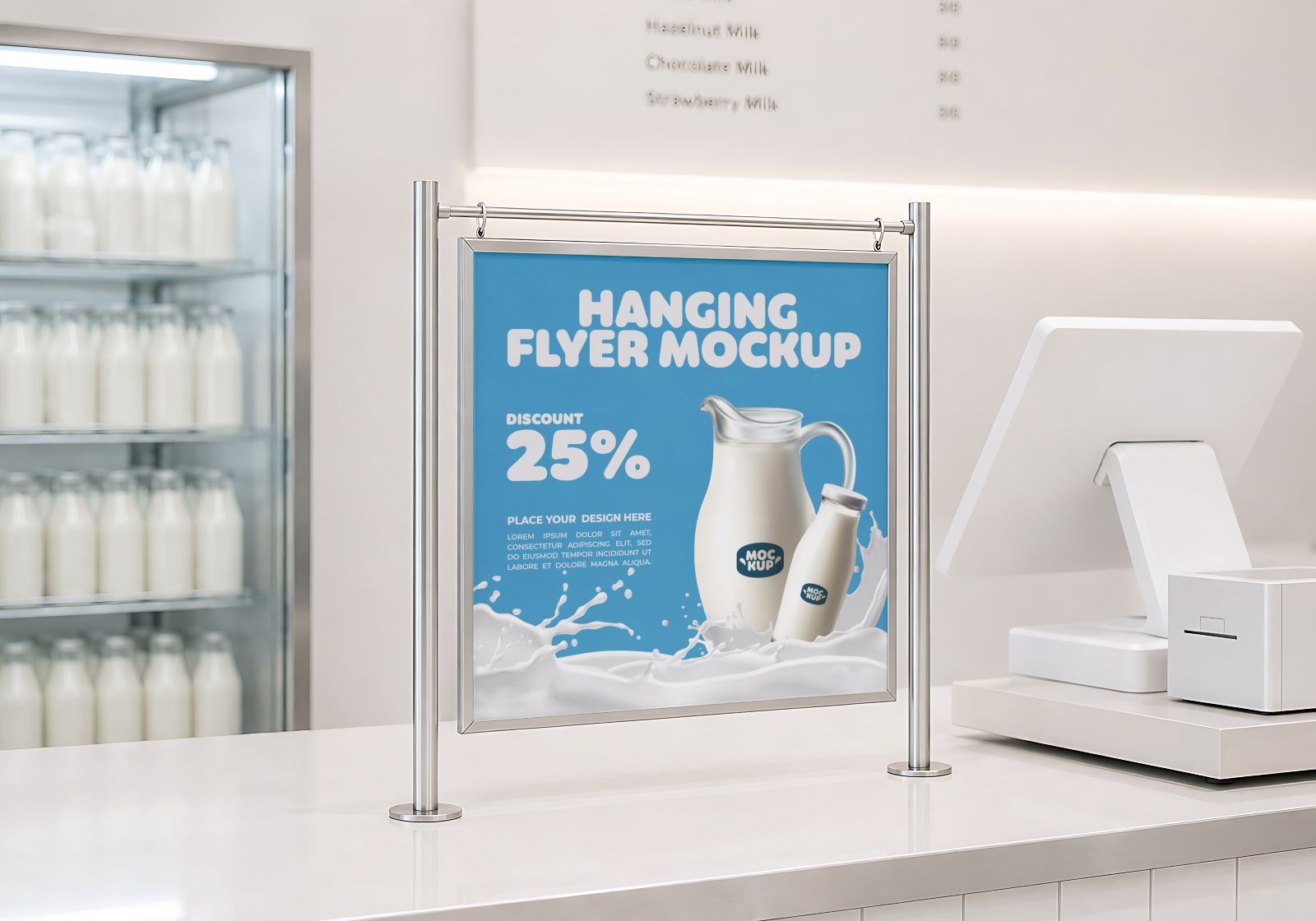 Premium Branding Milk Store Mockup