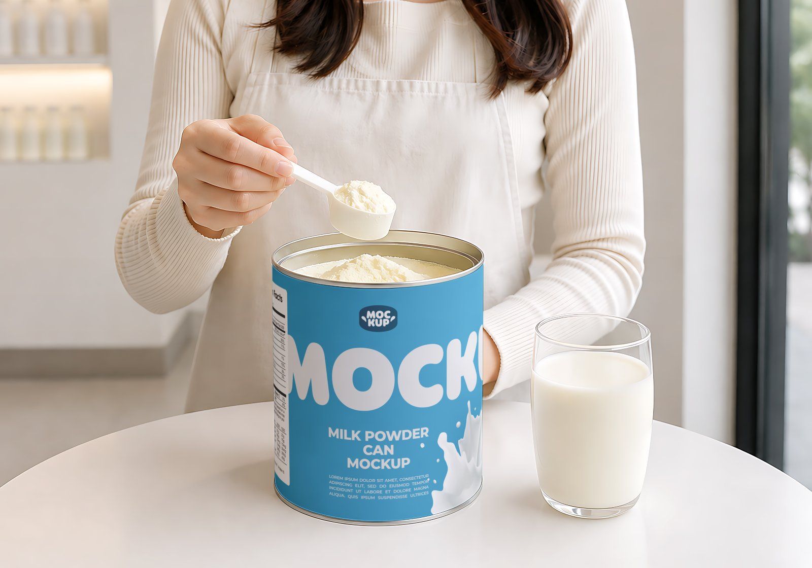 Premium Branding Milk Store Mockup