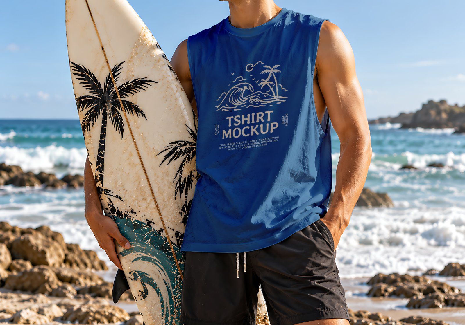Surf Branding Mockup Bundle - 15 Surfboard & Surfwear PSD Mockups — image 11