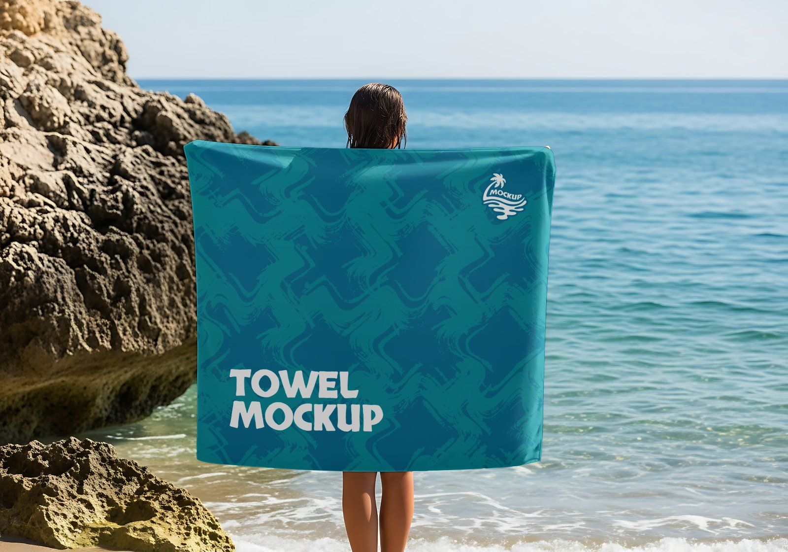 Premium Branding Beach Mockup