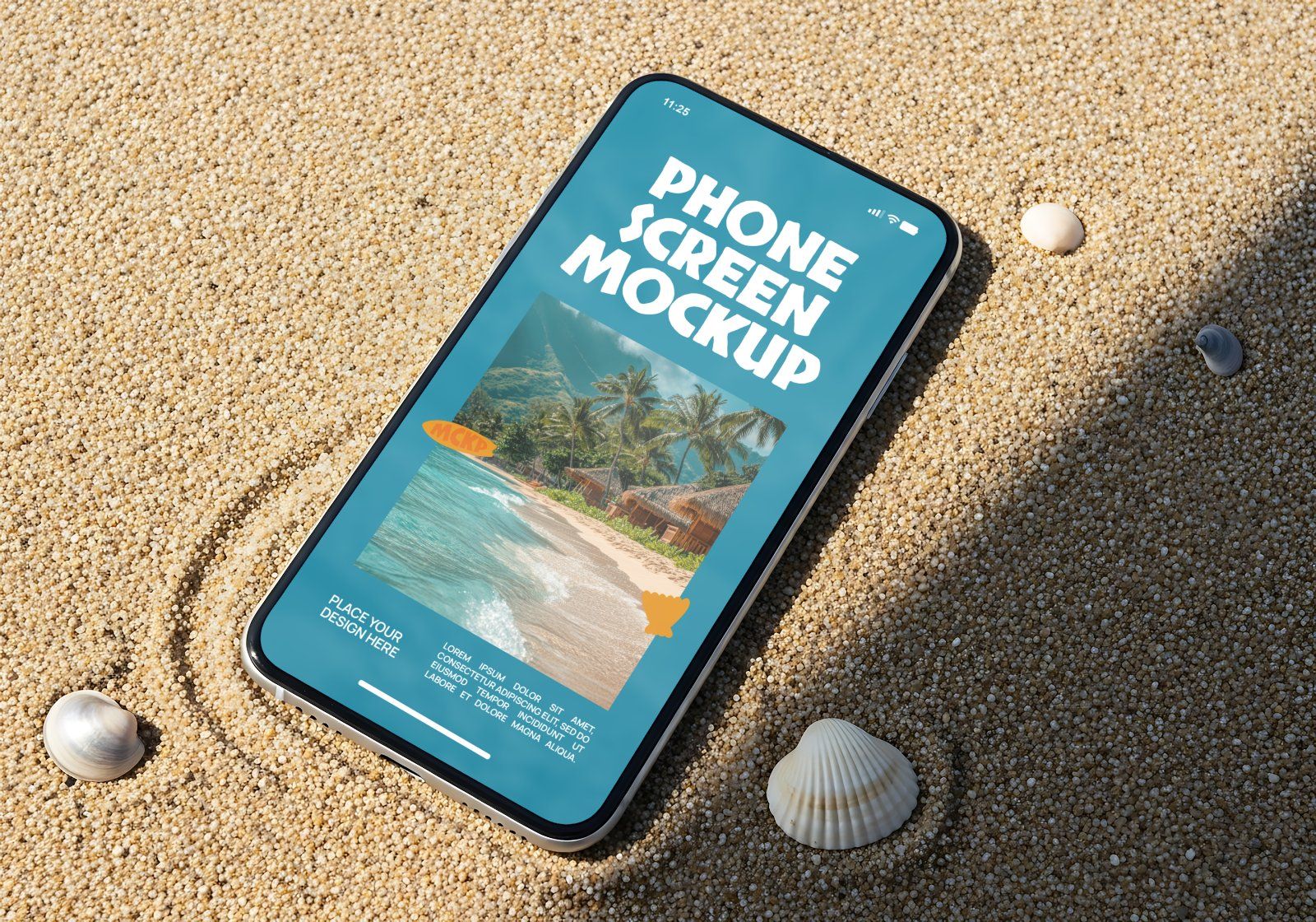 Premium Branding Beach Mockup