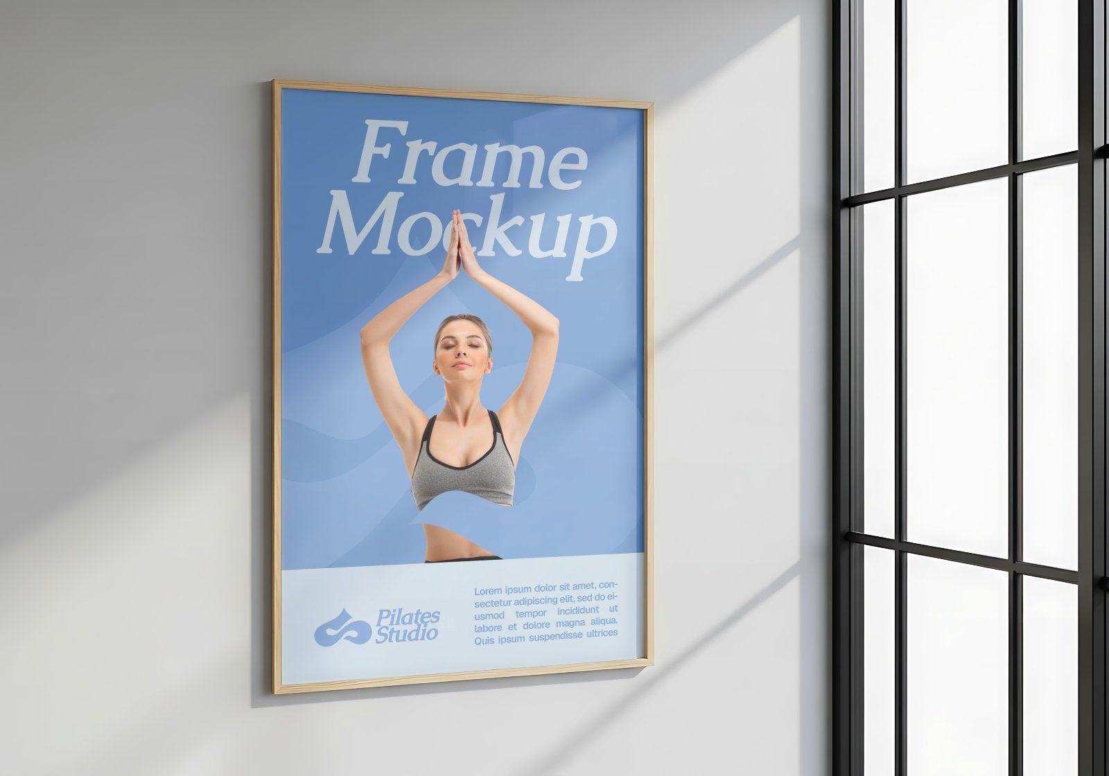 Premium Branding Blue Pilates Mockup