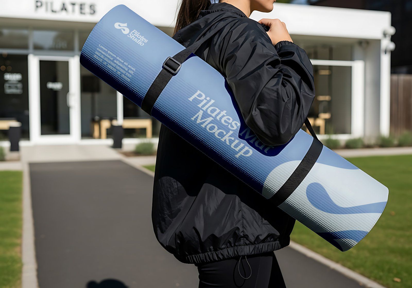 Premium Branding Blue Pilates Mockup