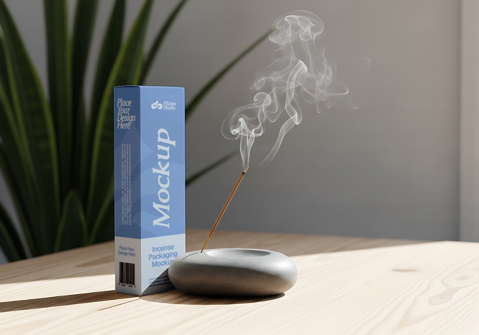 Premium Branding Blue Pilates Mockup